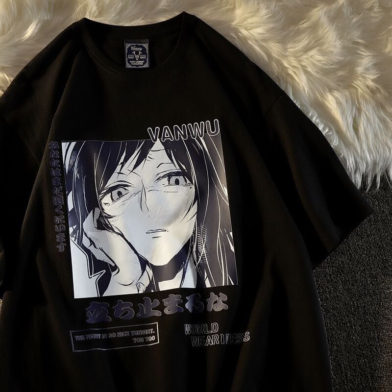 Vanwu Anime Detaylı Unisex T-shirt