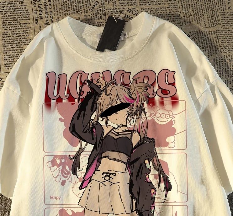 Anime Girl Detaylı Unisex T-shirt
