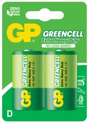 GP Greencel R20 Kalın D Boy Çinko Pil 2'li Paket GP13-2UE2