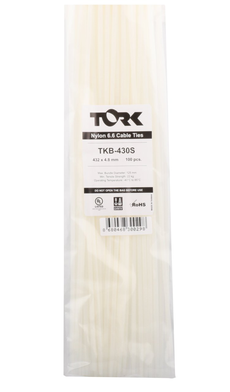 Tork TKB-430S 4.8-432 Beyaz Kablo Bağı 100lü Paket