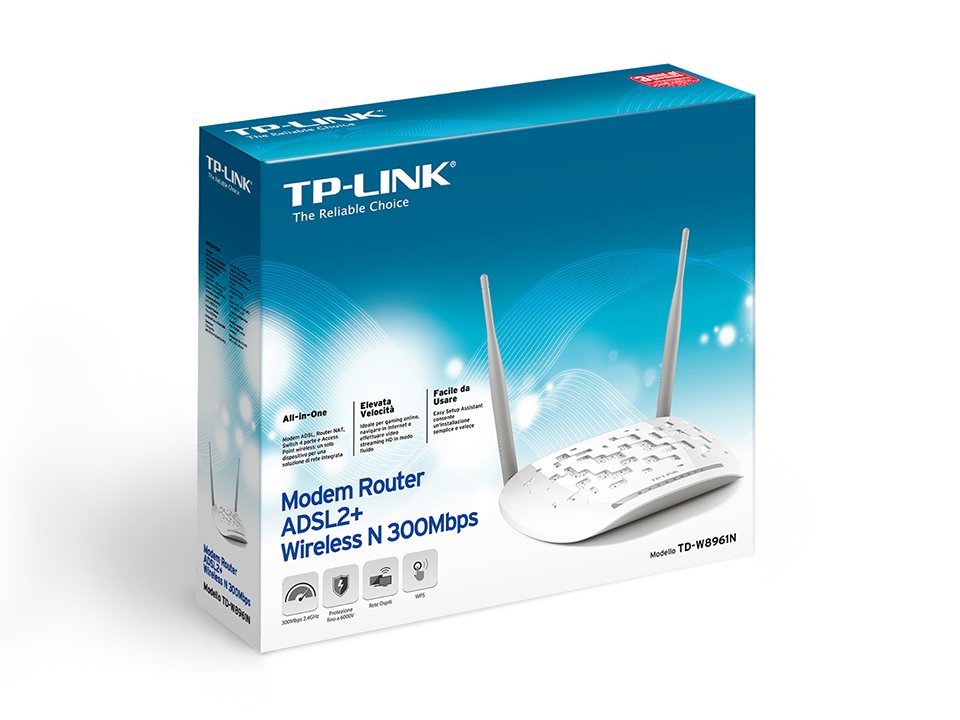 Tp-Link TD-W8961N 300 Mbps 4 Port ADSL2+ Kablosuz Modem