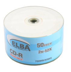 Elba CD-R 700MB-80MIN Printable 50li Shrink