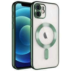 iPhone 11 Kılıf Kamera Korumalı Kablosuz Wireless Şarj Özellikli Demre Kapak
