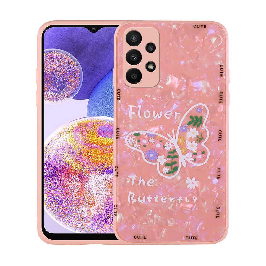 Samsung Galaxy A23 Desenli Sert Silikon Mumila Kapak kılıf