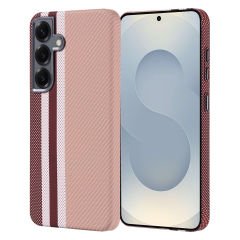 Samsung Galaxy S24 Kılıf Kablosuz Şarj Özellikli Karbon Fiber Görünümlü Nekst Kapak