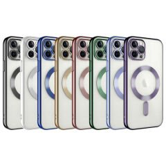 iPhone 13 Pro Max Kılıf Kamera Korumalı Kablosuz Wireless Şarj Özellikli Demre Kapak