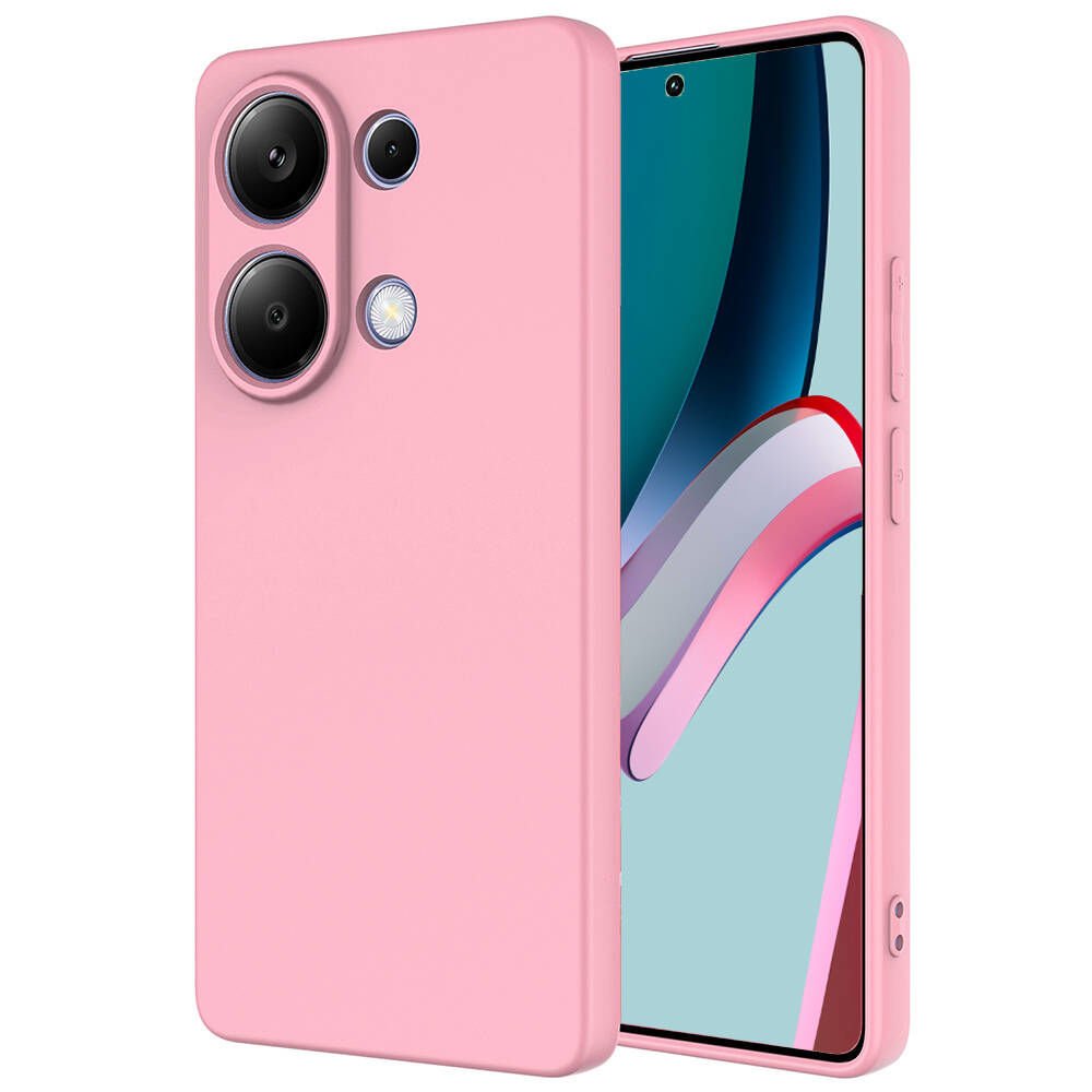 Xiaomi Poco M6 Pro 4G Kılıf Kamera Korumali Mara Lansman Kapak Pembe Açık