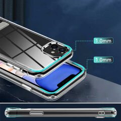iPhone 12 Kılıf Standlı Şeffaf Silikon L-Stand Kapak
