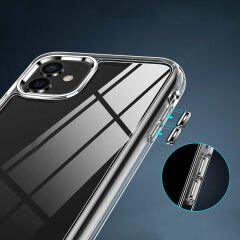 iPhone 12 Kılıf Standlı Şeffaf Silikon L-Stand Kapak