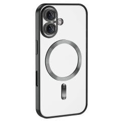 iPhone 16 Plus Kılıf Kamera Korumalı Kablosuz Wireless Şarj Özellikli Demre Kapak