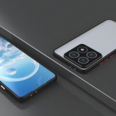 Xiaomi 14T Pro Kılıf Mat Kamera Korumalı Renkli Tuşlu Sert Silikon Hux Kapak