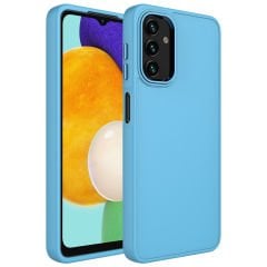 Samsung Galaxy A04 Metal Çerçeve ve Buton Tasarımlı Silikon Luna Kapak kılıf