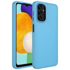 Samsung Galaxy A04 Metal Çerçeve ve Buton Tasarımlı Silikon Luna Kapak kılıf