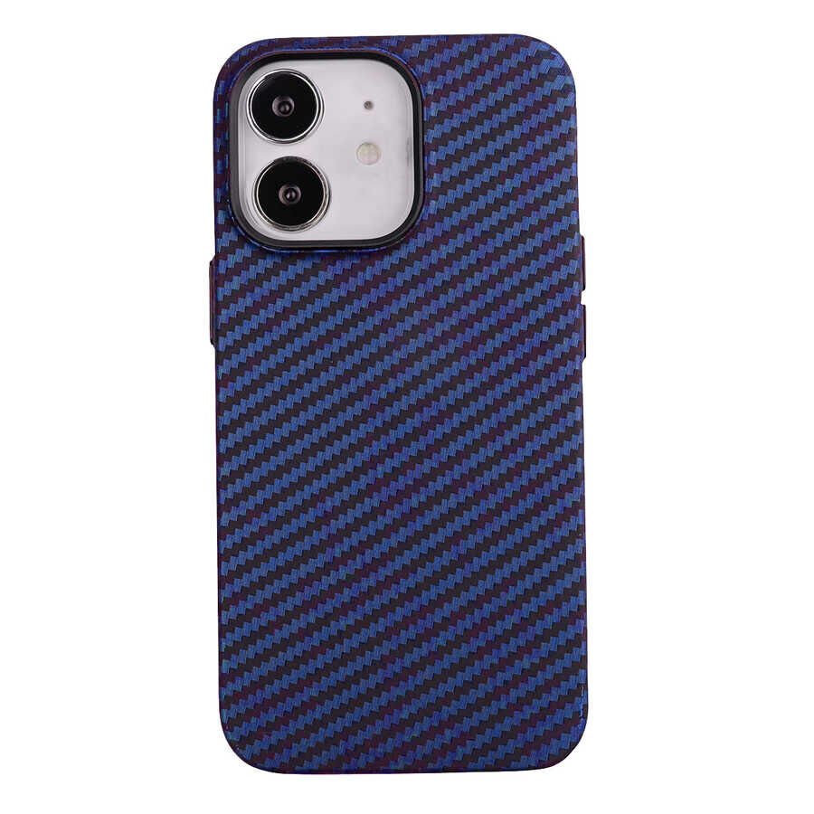 iPhone 12 Kılıf Karbon Fiber Tasarımlı Karbono Kapak