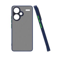 Xiaomi Redmi Note 13 Pro Plus 5G Mat Kamera Korumalı Renkli Tuşlu Sert Silikon Hux Kapak