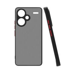 Xiaomi Redmi Note 13 Pro Plus 5G Mat Kamera Korumalı Renkli Tuşlu Sert Silikon Hux Kapak