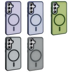 Samsung Galaxy S23 FE Kılıf Magsafe Şarj Özellikli Mat Arka Yüzey Sio Kapak