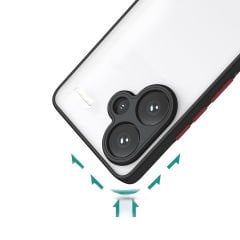 Xiaomi Redmi Note 13 5G Kılıf Mat Kamera Korumalı Renkli Tuşlu Sert Silikon Hux Kapak