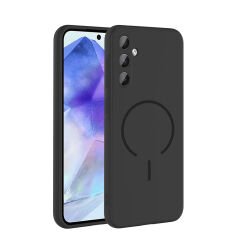 Samsung Galaxy A35 Kılıf Meta Lansman M-Safe Kamera Korumalı içi Kadife Yumuşak Renkli Süet Silikon