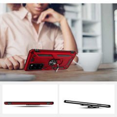 Huawei P40 Kılıf Kılıf Vega Tank Sert Yüzüklü Standlı Zırh Koruma Kapak