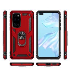 Huawei P40 Kılıf Kılıf Vega Tank Sert Yüzüklü Standlı Zırh Koruma Kapak