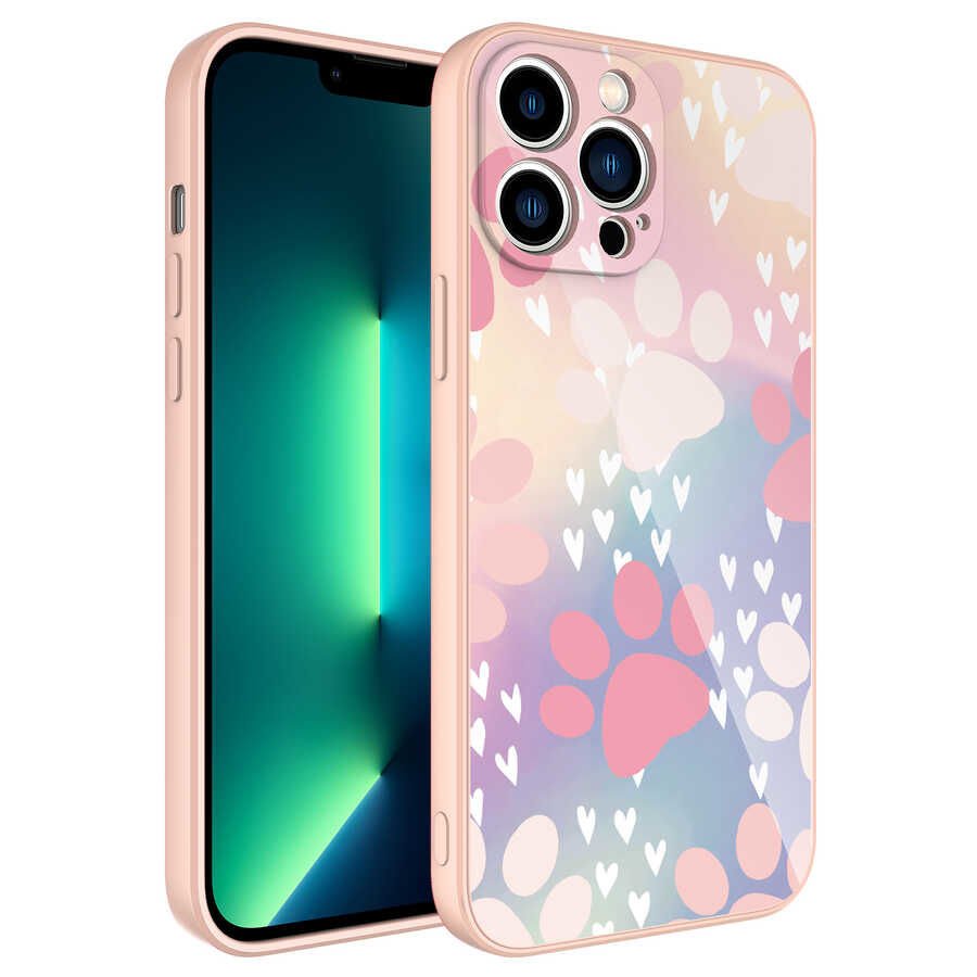 iPhone 13 Pro Kılıf Kamera Korumalı Desenli Sert Silikon Epoksi Kapak
