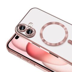 iPhone 16 Kılıf Kamera Korumalı Kablosuz Wireless Şarj Özellikli Demre Kapak