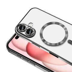 iPhone 16 Kılıf Kamera Korumalı Kablosuz Wireless Şarj Özellikli Demre Kapak
