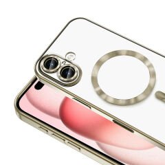 iPhone 16 Kılıf Kamera Korumalı Kablosuz Wireless Şarj Özellikli Demre Kapak