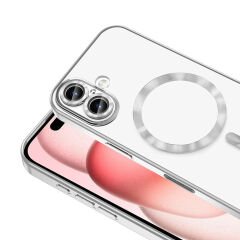 iPhone 16 Kılıf Kamera Korumalı Kablosuz Wireless Şarj Özellikli Demre Kapak