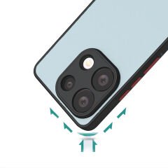 Xiaomi Redmi Note 13 4G Kılıf Mat Kamera Korumalı Renkli Tuşlu Sert Silikon Hux Kapak