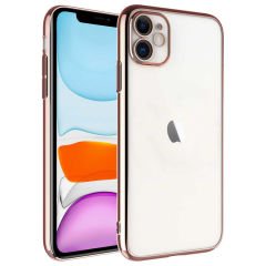 iPhone 11 Kılıf Sert PC Renkli Çerçeveli Riksos Kapak