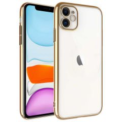 iPhone 11 Kılıf Sert PC Renkli Çerçeveli Riksos Kapak