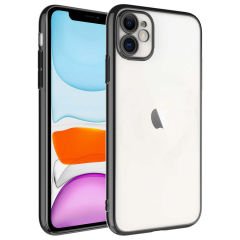 iPhone 11 Kılıf Sert PC Renkli Çerçeveli Riksos Kapak