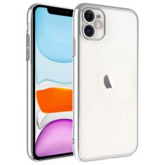 iPhone 11 Kılıf Sert PC Renkli Çerçeveli Riksos Kapak