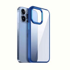 iPhone 12 Kılıf Renkli Silikon Kenarlı Krom Kapak