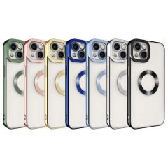 iPhone 14 Plus Kılıf Kamera Korumalı Logo Gösteren Omega Kapak