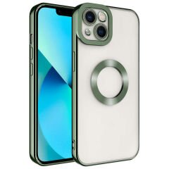 iPhone 14 Plus Kılıf Kamera Korumalı Logo Gösteren Omega Kapak