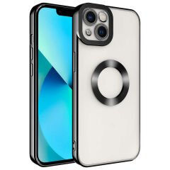 iPhone 14 Plus Kılıf Kamera Korumalı Logo Gösteren Omega Kapak