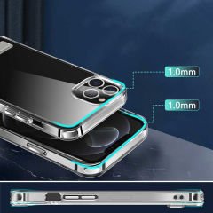 iPhone 12 Pro Kılıf Standlı Şeffaf Silikon L-Stand Kapak