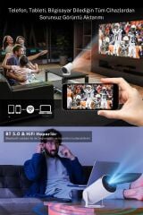 Taşınabilir Android Projeksiyon En Güncel Versiyon Wifi Destekli Akıllı Sinema Projektör Ultra Hd