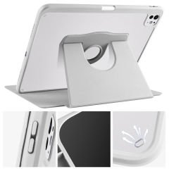 Apple iPad Pro 13 2024 Kılıf Termik Kalem Bölmeli Dönebilen Standlı Kılıf