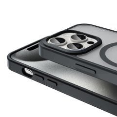 iPhone 15 Pro Max Kılıf Magsafe Şarj Özellikli Mat Arka Yüzey Sio Kapak