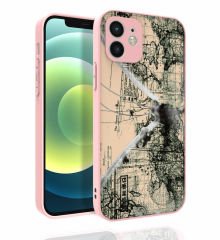 iPhone 12 Kılıf Desenli Kamera Korumalı Parlak Nora Kapak