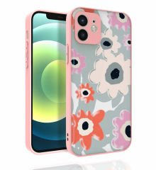 iPhone 12 Kılıf Desenli Kamera Korumalı Parlak Nora Kapak