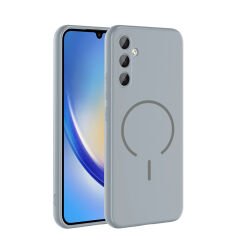 Samsung Galaxy A34 Kılıf Meta Lansman M-Safe Kamera Korumalı içi Kadife Yumuşak Renkli Süet Silikon