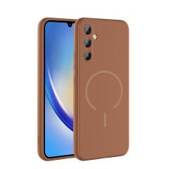 Samsung Galaxy A34 Kılıf Meta Lansman M-Safe Kamera Korumalı içi Kadife Yumuşak Renkli Süet Silikon