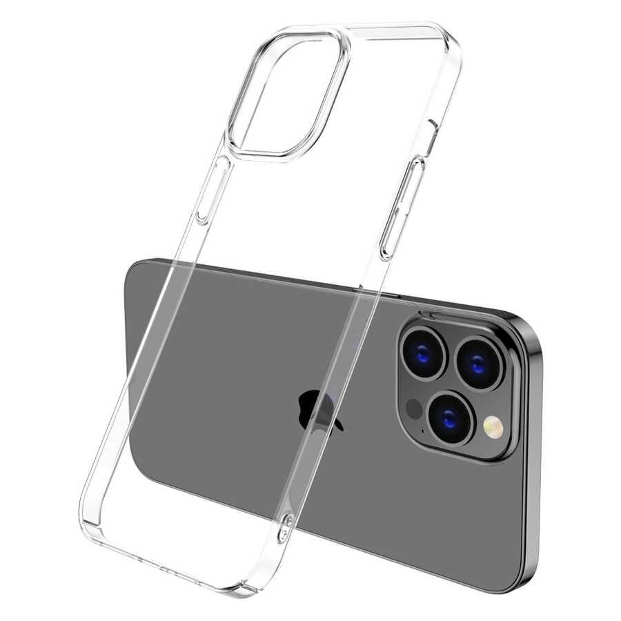 iPhone 12 Pro Max Kılıf Ultra İnce Sert Kamera Çıkıntılı Şeffaf Vonn Kapak