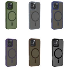 iPhone 16 Pro Max Kılıf Kablosuz Şarj Özellikli Mat Arka Yüzey Sio Kapak