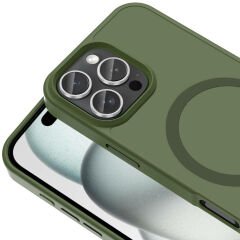 iPhone 16 Pro Max Kılıf Kablosuz Şarj Özellikli Mat Arka Yüzey Sio Kapak